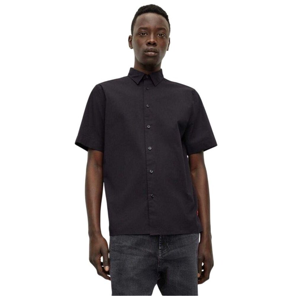 Hugo Mens Ebor Short-Sleeved Shirt / Black